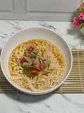 Mie Jamur Enoki Kuah Tomyam (kaldu dari kulit udang)