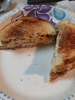A picture of Eggs and Fish.