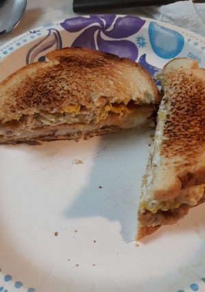 A picture of Eggs and Fish.