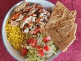 Street Cart Style Chicken and Rice with White Sauce