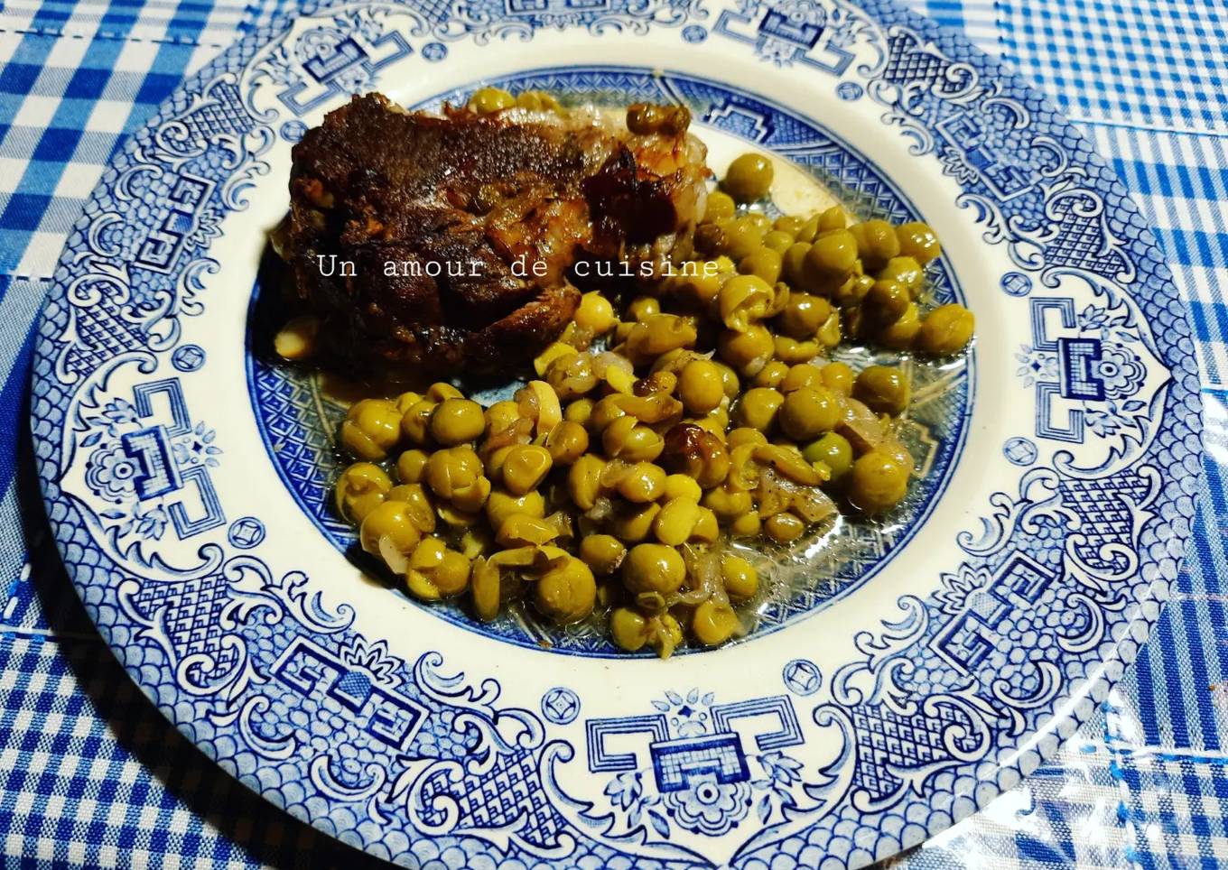 Tajine d'agneau aux petits pois r么tis 馃嵈