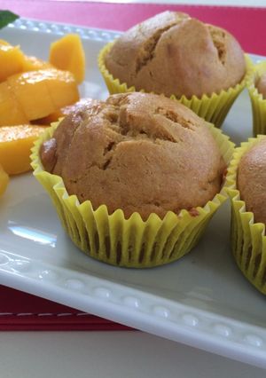 A picture of Eggless Mango Cupcake.