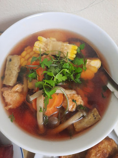 Hình của món Canh chả cua rau củ.