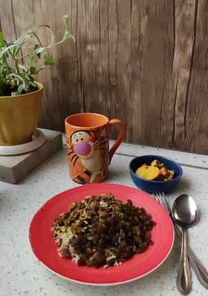 عکسی از دستور عدس پلو خوشمزه ومقوی😋