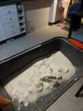 Helado de vainilla keto en máquina