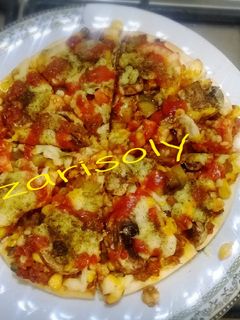 عکسی از دستور پیتزا خونگی