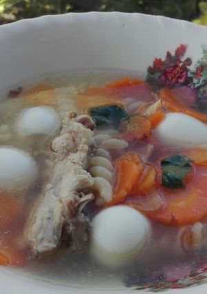 Foto resep Sup Ayam Telur Puyuh Macaroni
