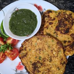 Corn and Multigrain chilla A picture of Corn and Multigrain chilla.