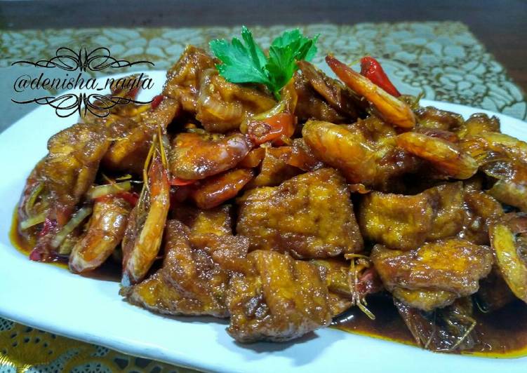 Udang + tahu kecap