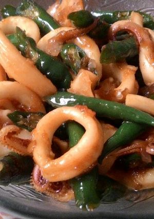 Foto resep Cumi oseng lombok ijo