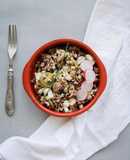 Insalata di riso Venere, orzo e farro con zucchine, tonno e primo sale senza lattosio 🍚