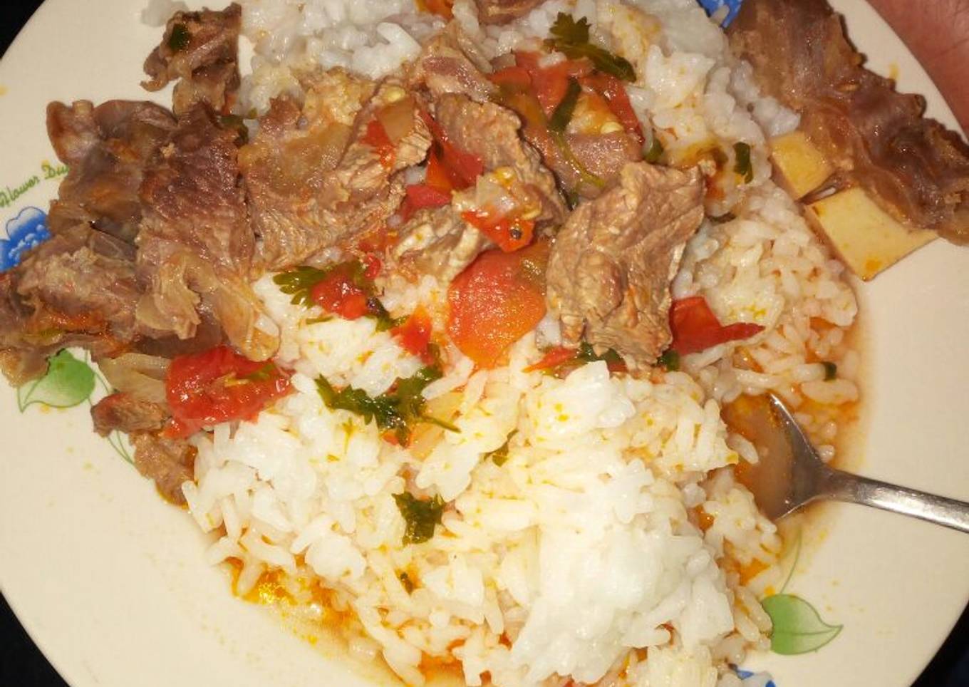 Beef stew with rice