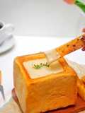 Garlic Bread Dip Cheese Toast Bowl - Roti Tawar Saus Keju