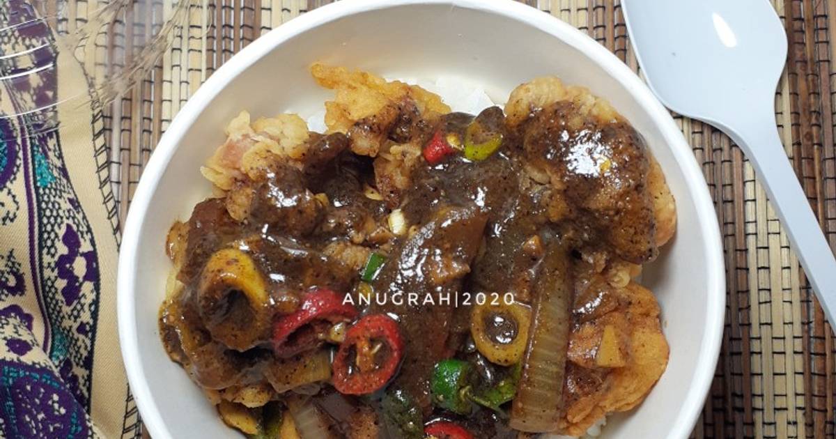 60 resep rice bowl ayam lada hitam enak dan sederhana ala rumahan - Cookpad