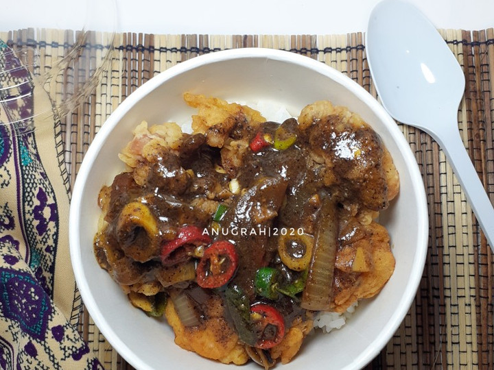 Resep #72 Ayam Lada Hitam (Rice Bowl), Enak