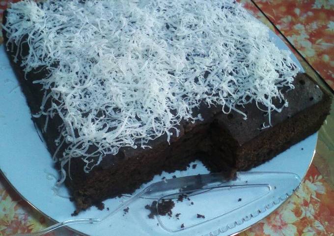 Cara Gampang Menyiapkan Browniezzz kukus topping keju lembut, enak pake bingiitzz 😘😘, Enak