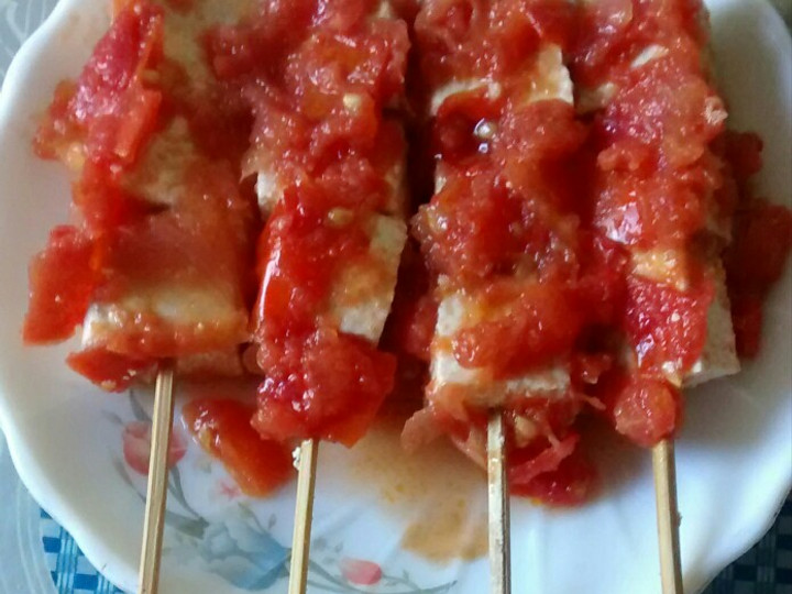 Cara Gampang Menyiapkan Sate tahu kukus bumbu tomat yang Lezat Sekali