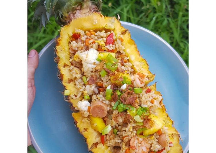 50.Nasgor Nanas Thailand (Khao Pad Sapparot) Rumahan🍍🍚😍