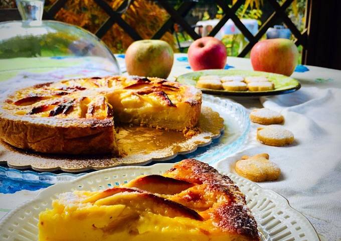 Crostata alle mele con frolla alla cannella