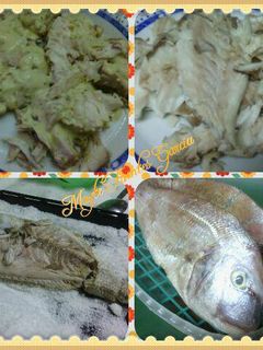 Una foto de Pargo a la sal con salsa tártara