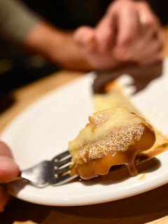 Una foto de Panqueques con Dulce de Leche