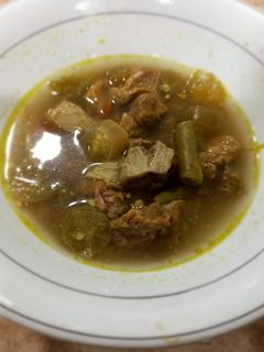 Foto resep Daging sapi masak asem asem kuning (W#25)