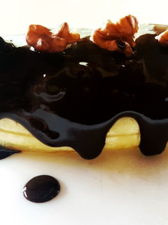 Una foto de Plátano pera con miel de naranjo y chocolate negro