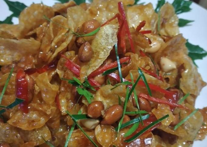 Resep buat Kering kentang simple hidangan Idul Fitri  enak