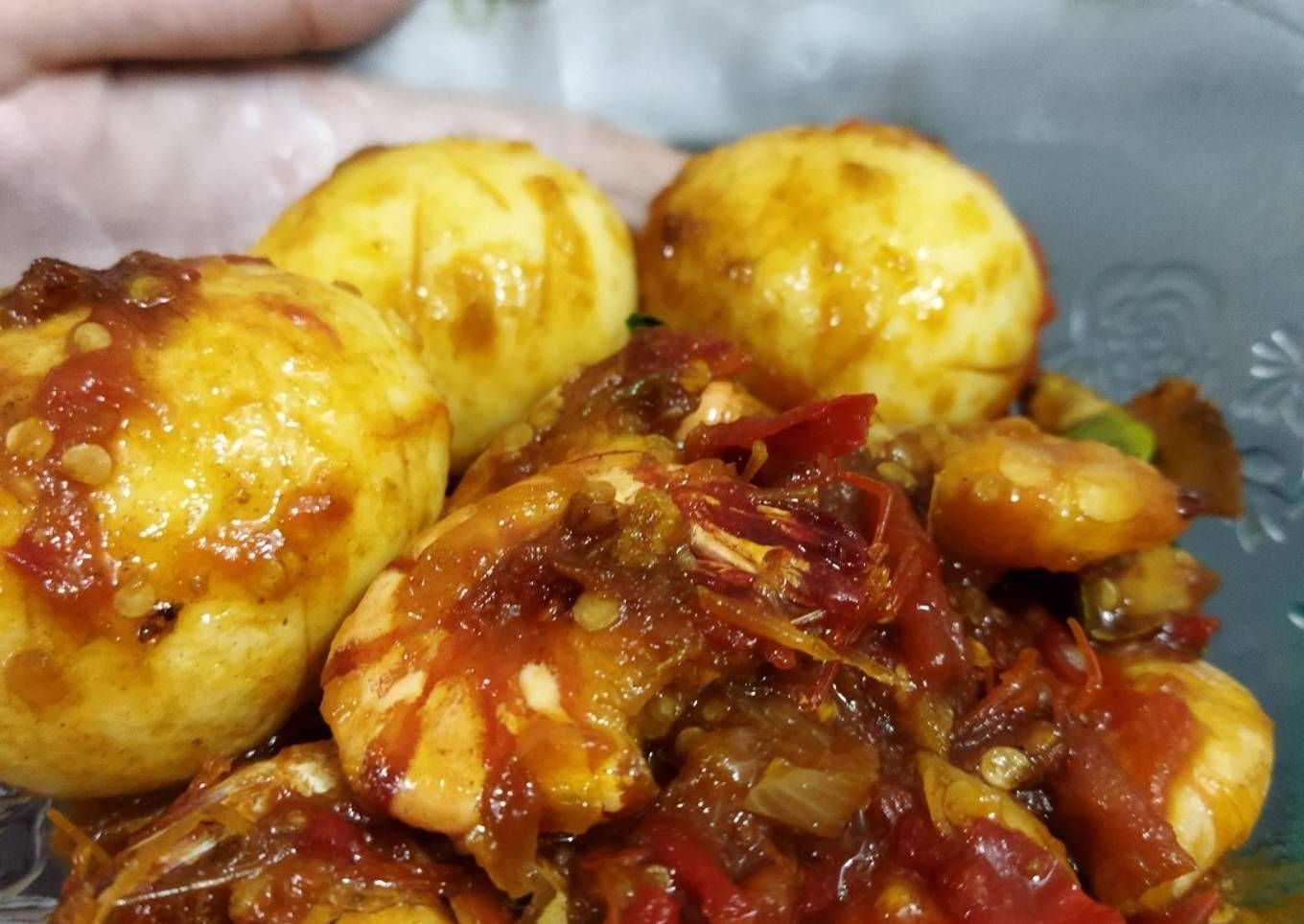 Udang bumbu merah / udang balado