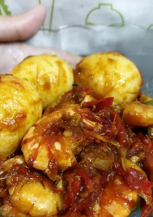 Foto resep Udang bumbu merah / udang balado