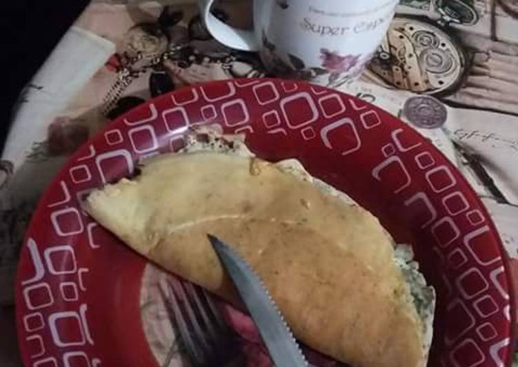 Crepioca com recheio queijo cottage