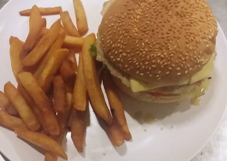 เบอร์เกอร์ไก่ไส่ชีส