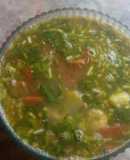 Canh tôm nấu dứa cà