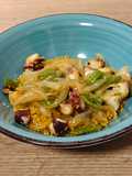 Guarnición de cous-cous al ajillo