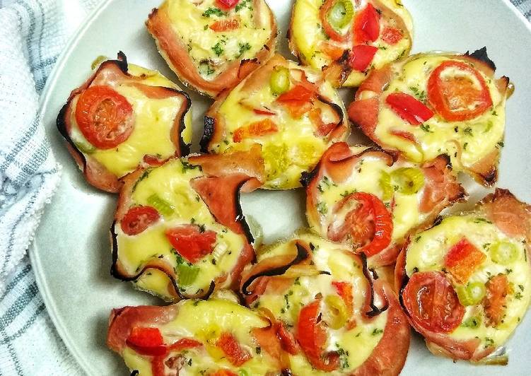 Recipe of Speedy Mini Ham, Egg & Veg Cups