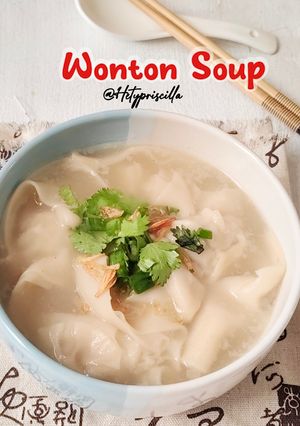 Foto resep Soup Pangsit Udang Ayam / Wonton Soup