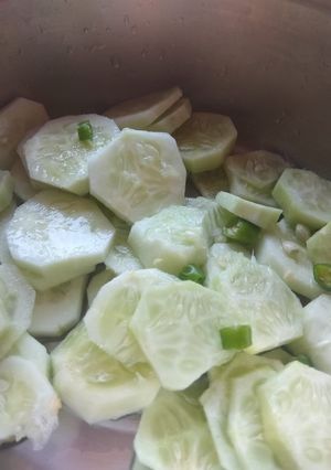 A picture of Cucumber salad.