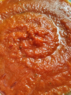 Una foto de Tomate frito en microondas