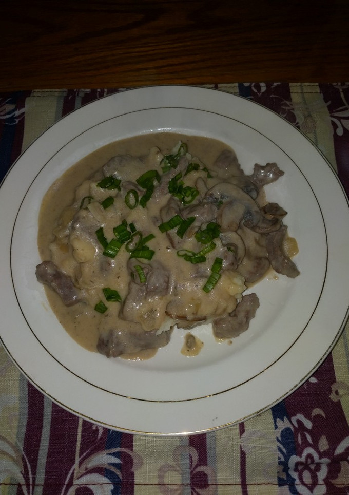 A picture of Beef Stroganoff.