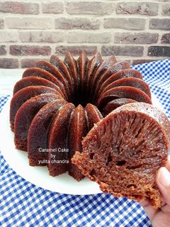 Foto resep Caramel cake / bolu sarang semut