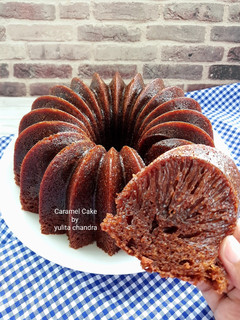 Foto resep Caramel cake / bolu sarang semut