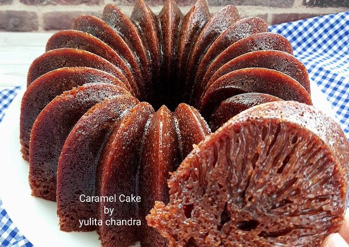 Resep Caramel Cake Bolu Sarang Semut