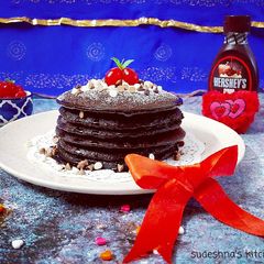Dark Chocolate Pancakes A picture of Dark Chocolate Pancakes.