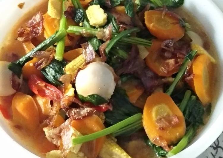 Bumbu mengolah Capcay telur puyuh yang Lezat Sekali