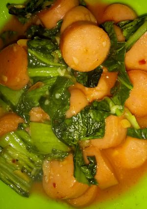 Foto resep Sosis pakcoy saus madu keju