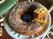 Una foto de budín de avena y mandarina