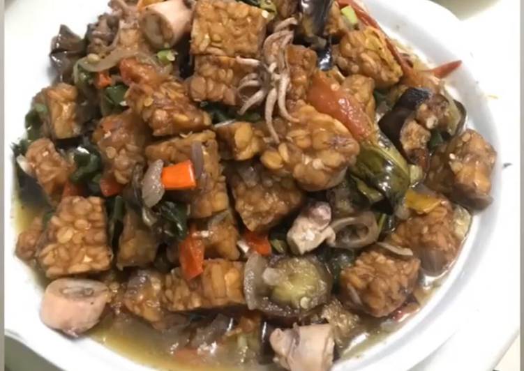 Cumi tempe terong cabe ijo