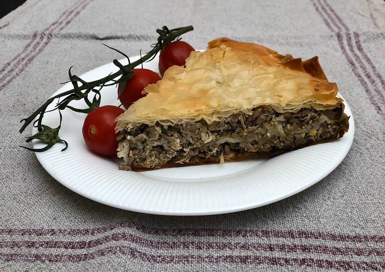 Simple Way to Make Any-night-of-the-week Beef & Sauerkraut Filo Pie