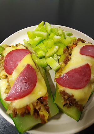 Una foto de Zapallo italiano relleno