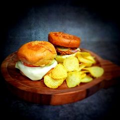 A picture of Aloo tikki burger.